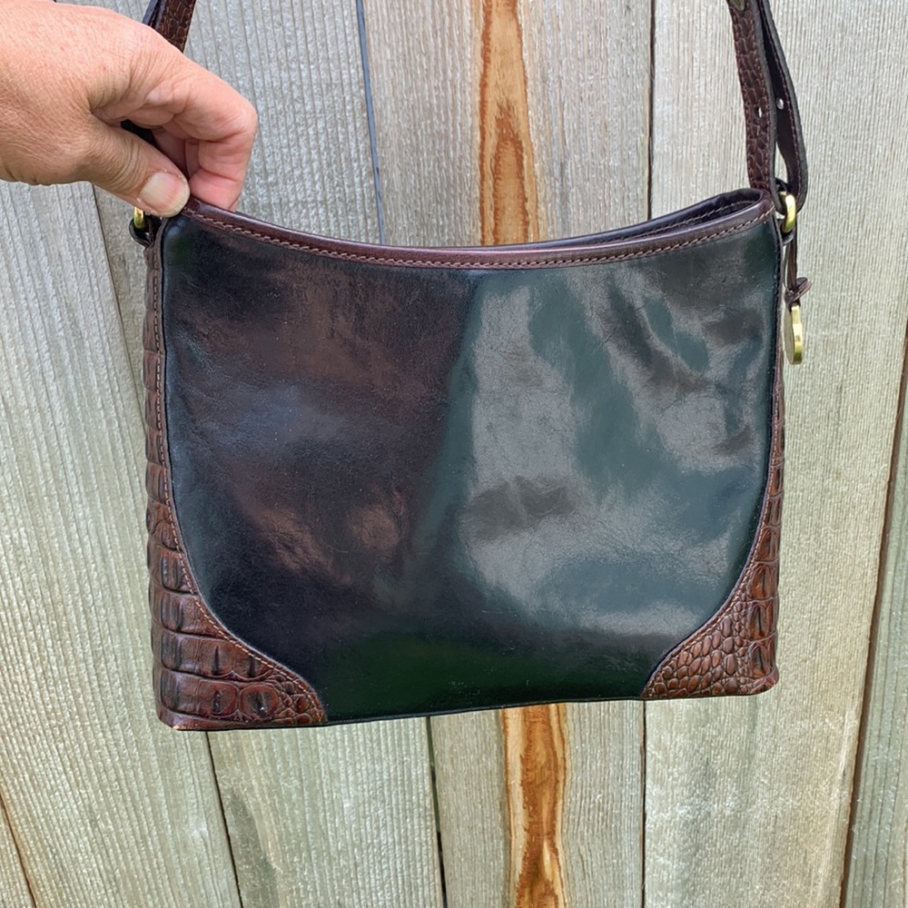 Brahmin Tuscan Brown Croc Embossed crossbody handbag - Picture 10 of 16